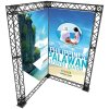 Crown Truss Corner Banner, 10 x 10 cm, black exhibition wall #1