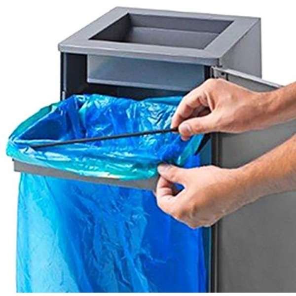 Waste Bin, Square, RAL 9007 #3
