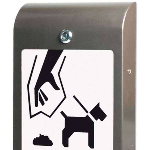 Dispenser for Dogbags, grey, with A4 info #3