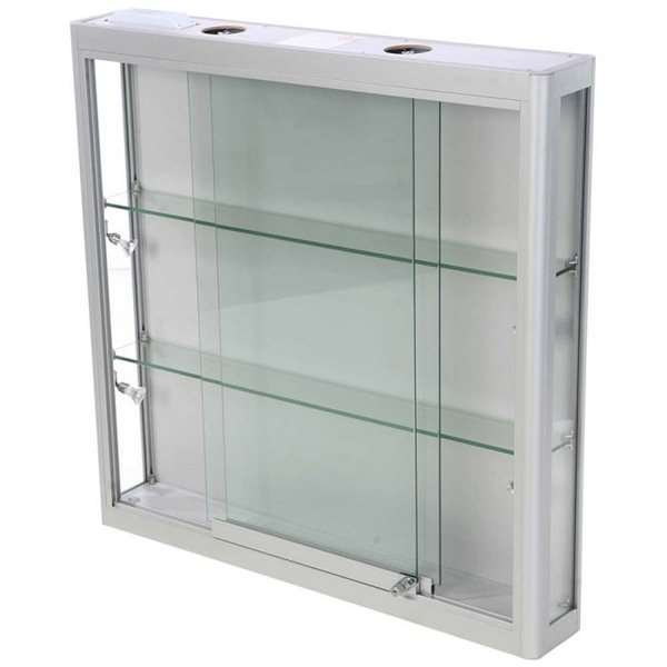 Showcase Wall Duo, silver, with LED spots #7