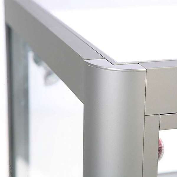Showcase Desk Duo, silver, with LED spots #2