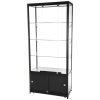 Showcase Tower Duo, black, with storage and LED spots #1