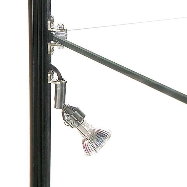 Showcase Tower Duo, black, with storage and LED spots #3