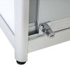 Showcase Tower Duo, silver, with storage and LED spots #6