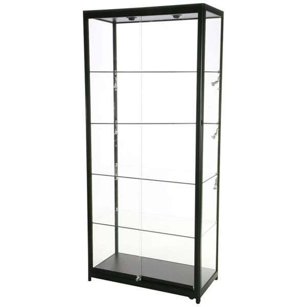 Showcase Tower Duo, black, with LED spots #1