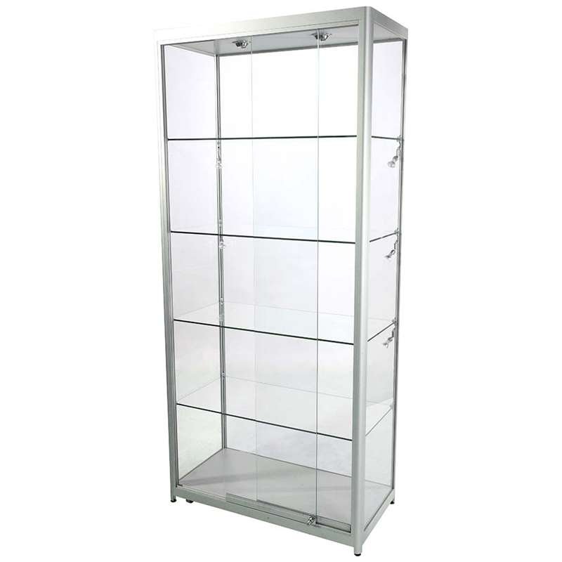 Showcase Tower Duo, silver, with LED spots #2