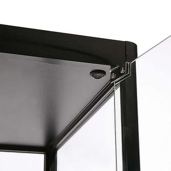Showcase Tower Solo, black, with storage and LED spots #8
