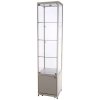 Showcase Tower, Solo, with locker - Silver. LED #1