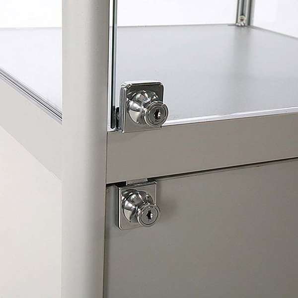 Showcase Tower, Solo, with locker - Silver. LED #6