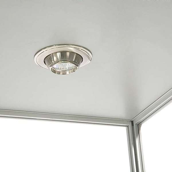 Showcase Tower Solo, silver, with storage and halogen spots #7