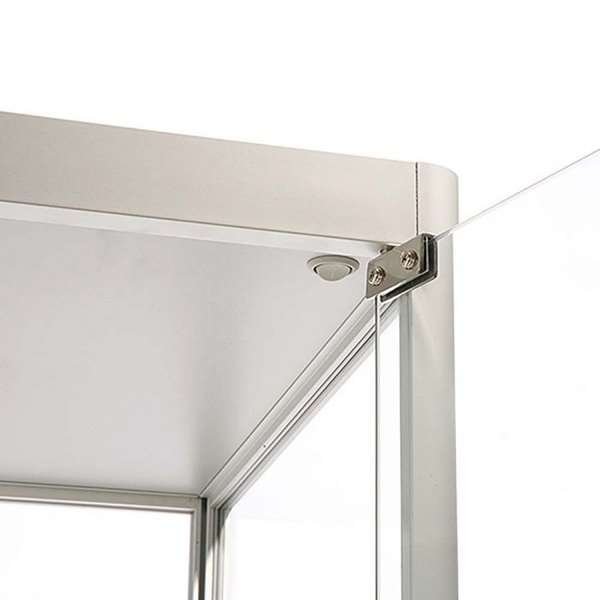 Showcase Tower Solo, silver, with storage and halogen spots #4