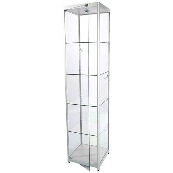 Showcase Tower Solo, silver, with LED spots #9