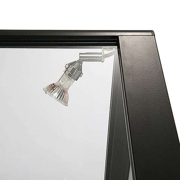 Showcase Counter Duo, black, with storage and LED spots #4