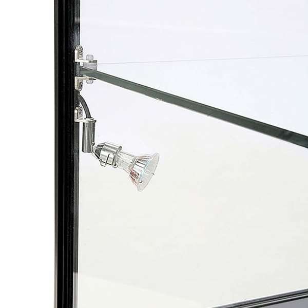 Showcase Counter Duo, black, with storage and LED spots #3