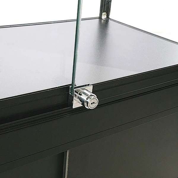 Showcase Counter Duo, black, with storage and LED spots #8