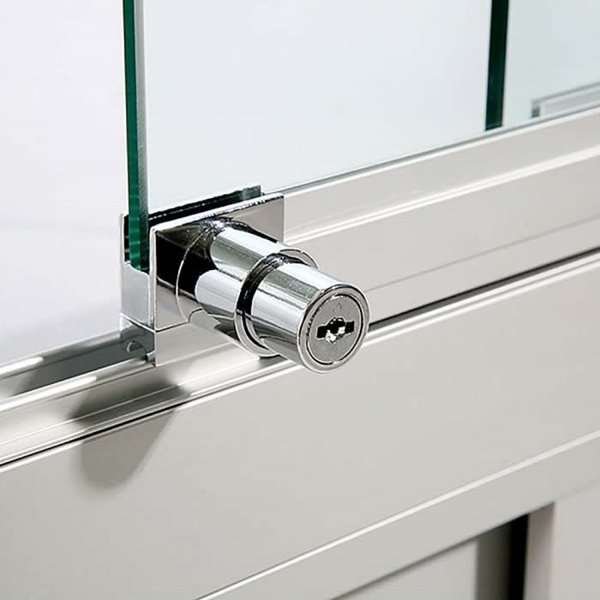 Showcase Counter Duo, silver, with storage and LED spots #2