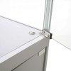 Showcase Counter Duo, silver, with storage and LED spots #9