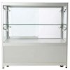 Showcase Counter Duo, silver, with storage and LED spots #8