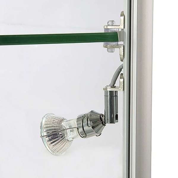 Showcase Counter Duo, silver, with LED spots #5
