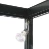 Showcase Counter Solo, blackt, with storage and LED spots #5
