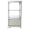 Showcase Counter Solo, silver, with storage and LED spots #7