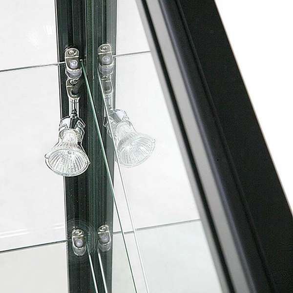 Showcase Counter Solo, black, with LED spots #4