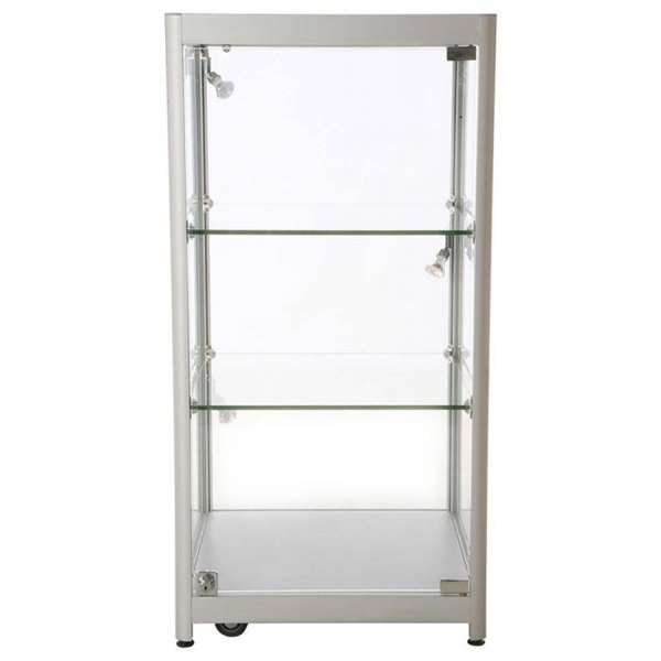 Showcase Counter Solo, silver, with LED spots #9