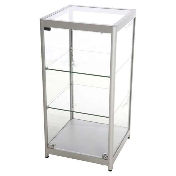 Showcase Counter Solo, silver, with LED spots #8