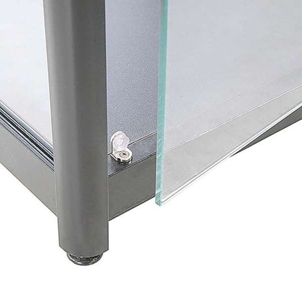 Showcase Counter Solo, silver, with LED spots #2