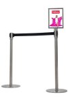 Sign holder for Crowd Barrier Belt system, Black, A4 #3