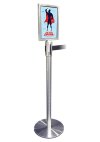 Sign holder for Crowd Barrier Belt system, Black, A4 #2
