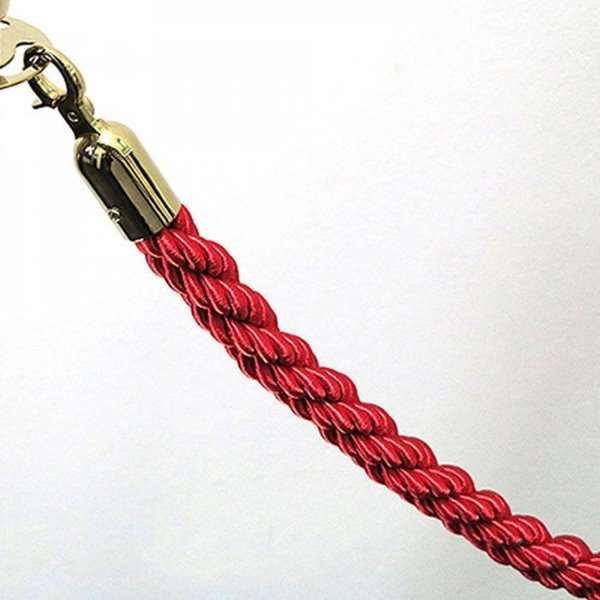 Crowd Control System, 2 poles with red rope. Gold System #5