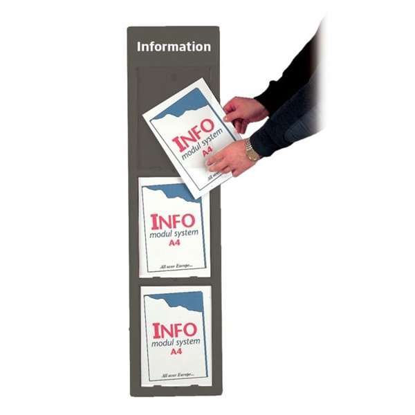 Info Module Board 3xA4 Charcoal RAL 7016 #1