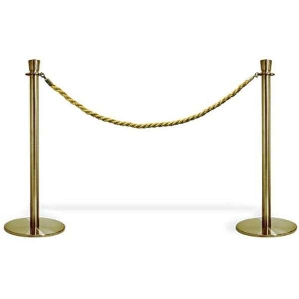 Crowd Control System, 2 poles with gold rope. Gold System #1