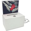 Donation Box, white, with A5 info #1