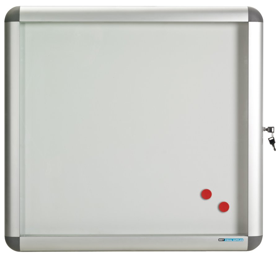 Indoor/outdoor showcase Rondo, hinged door, 4xA4, 60x45 cm