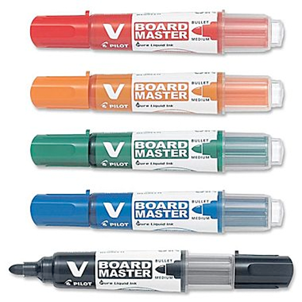 Pilot whiteboard marker medium round tip in a pack of 5 pcs.