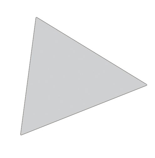 Magnet triangle 2x2 cm (49 pcs per sheet) - Grey #1