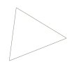 Magnet triangle 2x2 cm (49 pcs per sheet) - White #1