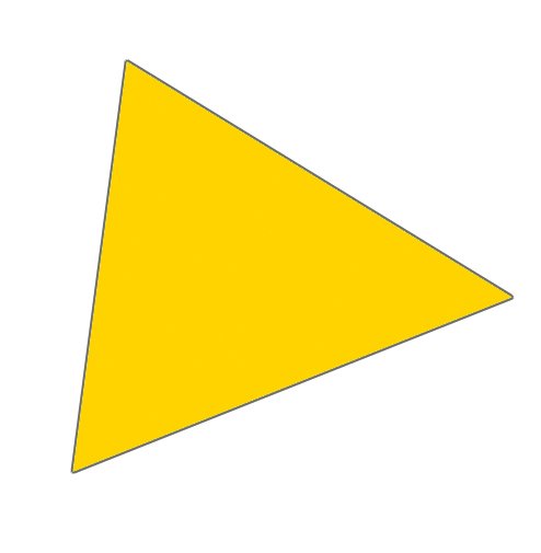 Magnetic triangle 1x1 cm (180 pcs per sheet) - Yellow #1