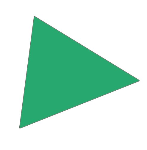 Magnet triangle 1x1 cm (180 pieces per sheet) - Green #1