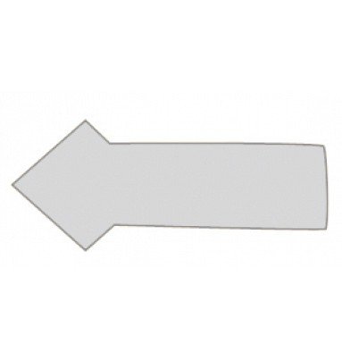Magnet arrow 1x2 cm (30 pcs per sheet) - Grey #1