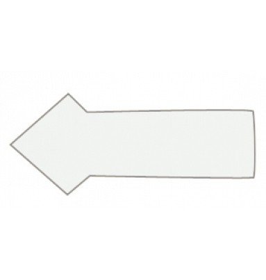 Magnet arrow 1x2 cm (30 pcs per sheet) - White #1