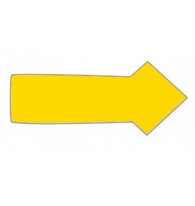 Magnet arrow 1x2 cm (30 pieces per sheet) - Yellow #1