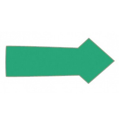 Magnet arrow 1x2 cm (30 pieces per sheet) - Green #1