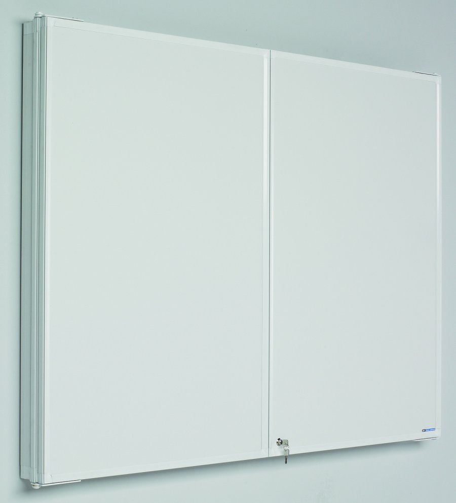 Foldable Whiteboard with Lock, Cabinet, magnetic, for the wall, 120 x 190 cm