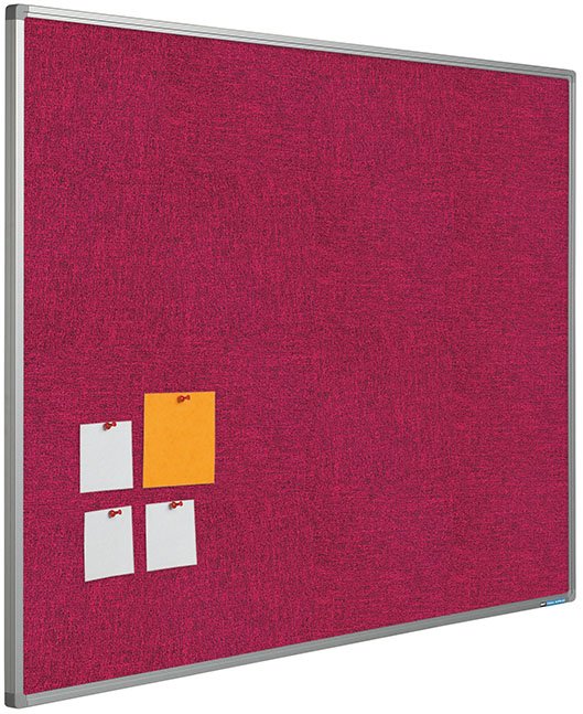 Bulletin boards with Camira fabric - 120x240cm, Dark-pink
