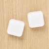 Strong glass magnets white square, 2-pack #1