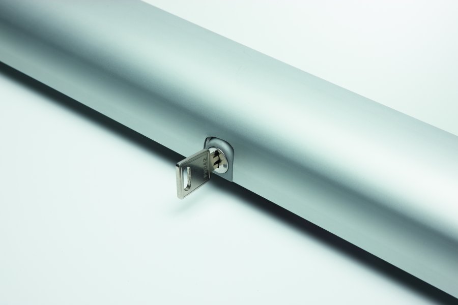 Indoor/outdoor showcase Rondo, hinged door, 4xA4, 60x45 cm