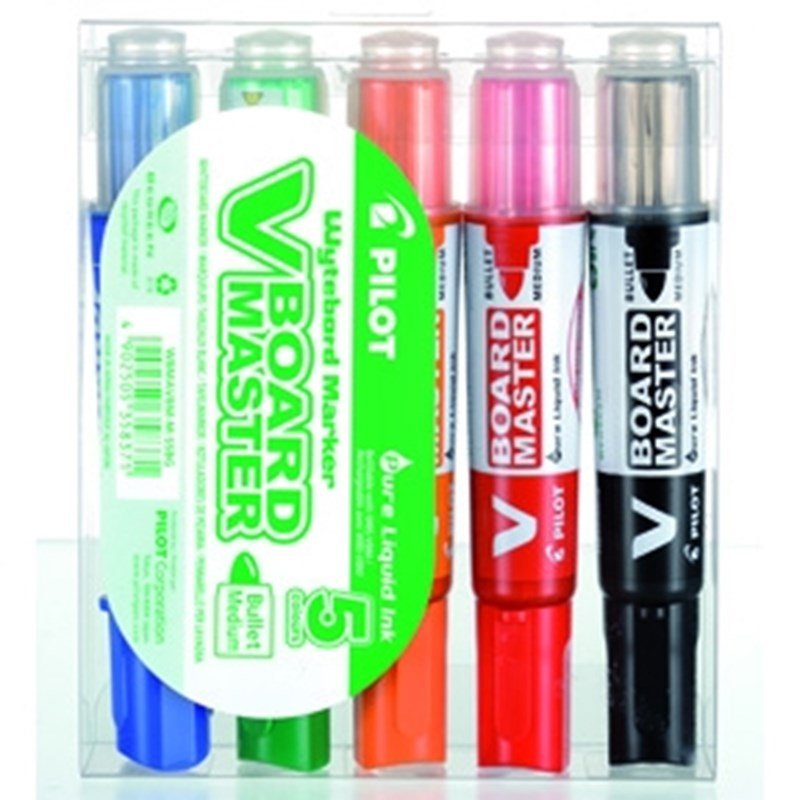 Pilot whiteboard marker medium round tip in a pack of 5 pcs.